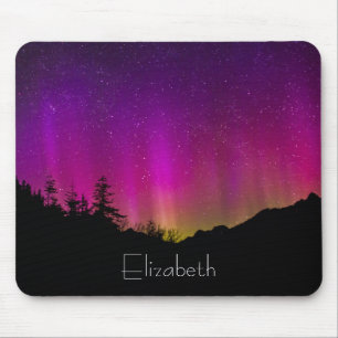 Mousepad Norte Luzes Aurora Borealis StarNight Sky