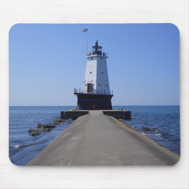 Mousepad North Pierhead Lighthouse, Ludington, MI (Frente)