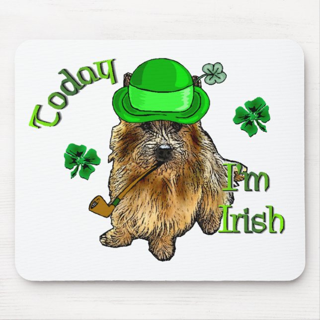 Mousepad Norwich Terrier St Patricks (Frente)