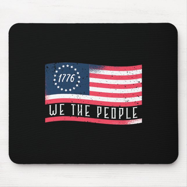 Mousepad Nós, a bandeira do Dia da Independência Pessoas 4  (Frente)