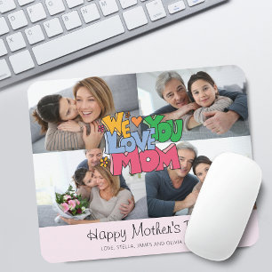 Mousepad Nós Amamos Você Dia das Mães 4 Fotos