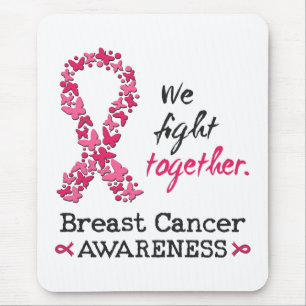 Mousepad Nós lutamos juntos contra o Cancer da Mama