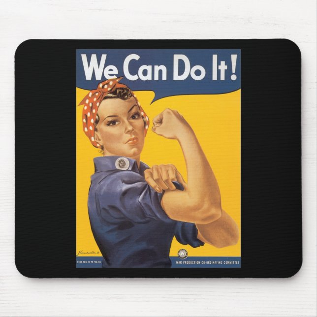 Mousepad Nós podemos fazê-lo! Mulher do poster da guerra do (Frente)