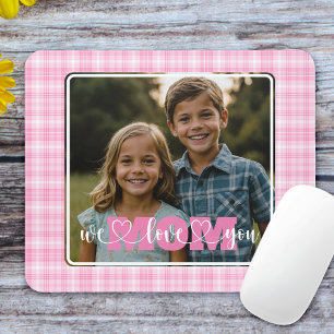 Mousepad Nós Te Amo Mãe Foto De Dia de as mães Rosa