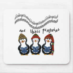 Mousepad Nós três Camisetas de Natal e presentes de pinguin