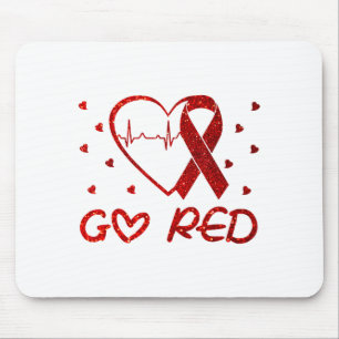 Mousepad Nós Usamos Vermelho Em Fevereiro Vermelho Conscien