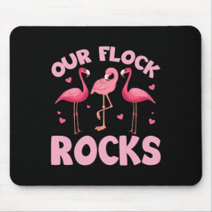 Mousepad Nossa Família Flock Rocks Flamingo Matando Verão