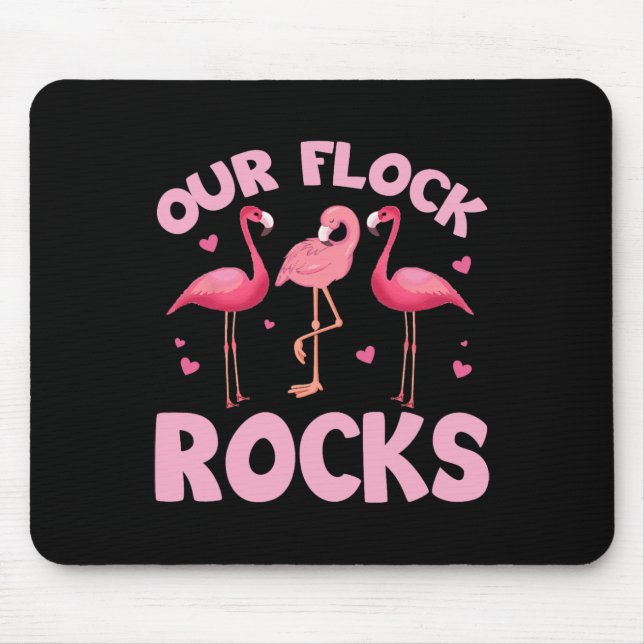 Mousepad Nossa Família Flock Rocks Flamingo Matando Verão (Frente)