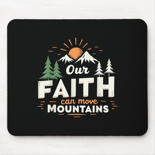 Mousepad Nossa Fé Pode Mover Montanhas Versículo Bíblico Cr (Frente)