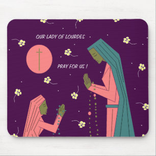 MOUSEPAD NÓSSA SENHORA DE LOURDES, REZE POR NÓS!