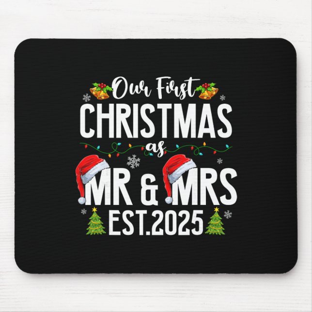 Mousepad Nosso Primeiro Natal Como Senhor e Senhora 2025 Ca (Frente)