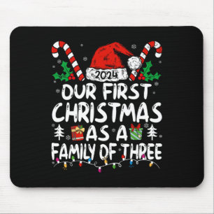 Mousepad Nosso Primeiro Natal Como Uma Família De Três Novo