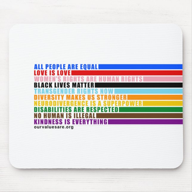 Mousepad Nossos Valores São (Frente)
