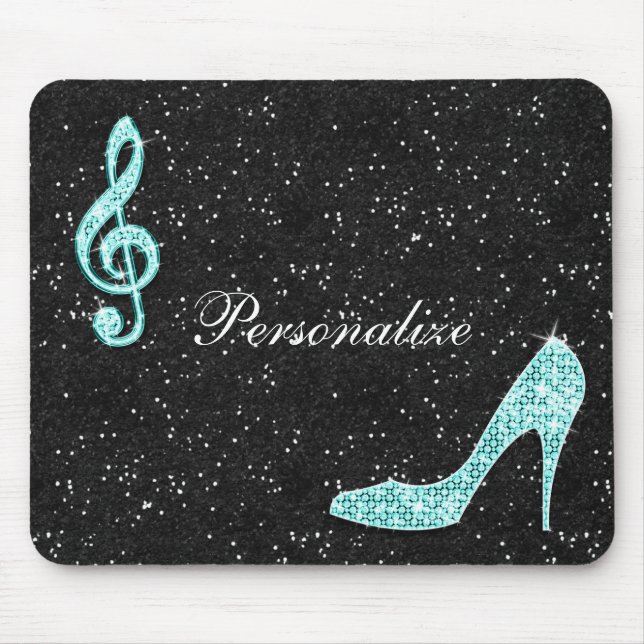 Mousepad Nota da música da cerceta & salto de estilete (Frente)