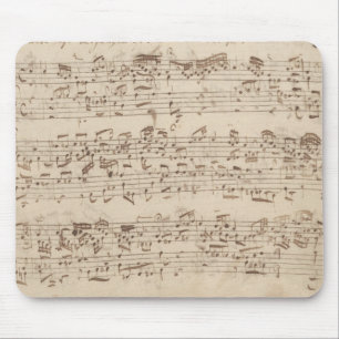 Mousepad Notas de Música Antigas - Folha de Música Bach