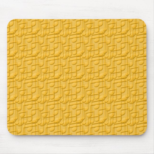 Mousepad Notas de Música Laranja (Frente)
