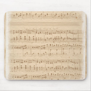Mousepad notas de música vindima beige