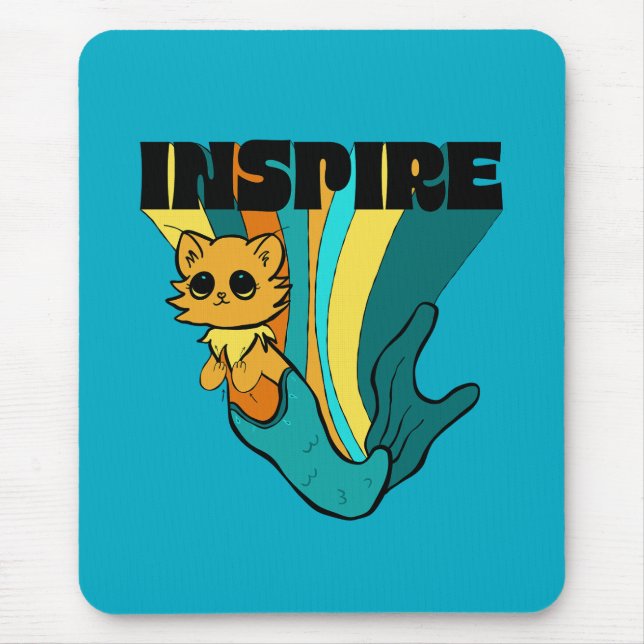 Mousepad Notebook Cat Mermaid ASL Inspire Spiral (Frente)