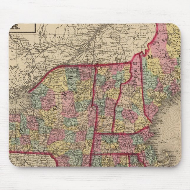 Mousepad Nova Inglaterra e Nova York (Frente)