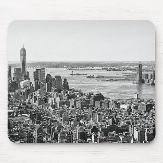 Mousepad Nova Iorque Branco preto - Skyline (Frente)