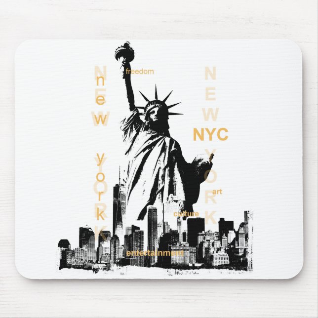 Mousepad Nova Iorque Ny Nyc Estátua da Liberdade (Frente)