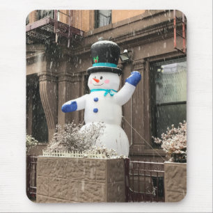 Mousepad Nova Iorque NYC Neve do Alto Oeste Side Snowman
