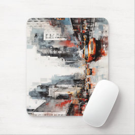 Mousepad Nova Iorque, paisagem pintada.