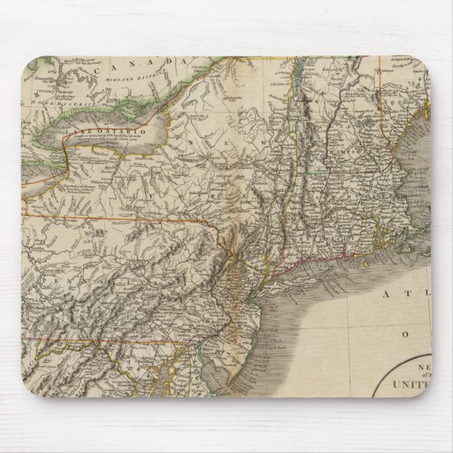 Mousepad Nova Iorque, Vermont, New Hampshire, etc (Frente)