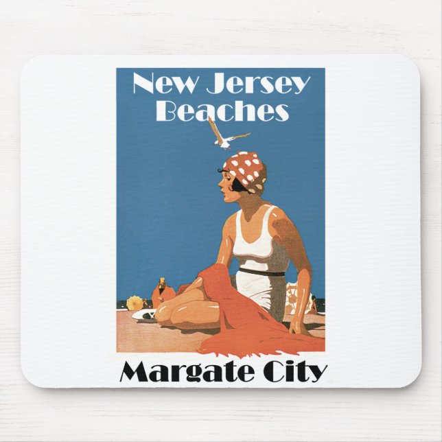 Mousepad Nova Jersey Beaches ~ Margate City (Frente)