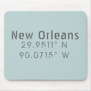 Mousepad Nova Orleans Latitude & Longitude