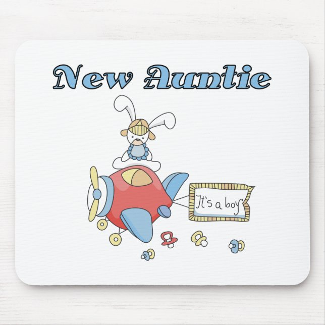 Mousepad Nova tia - Camisetas e presentes de avião (Frente)