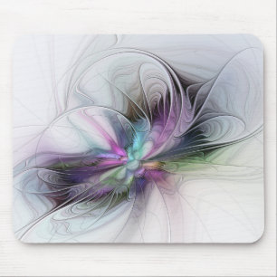 Mousepad Nova Vida, Fantasia Colorida de Arte Fractal Abstr