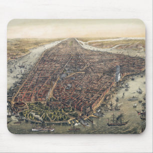 Mousepad Nova York Antiga, Cidade de Nova York, Ponte de Br