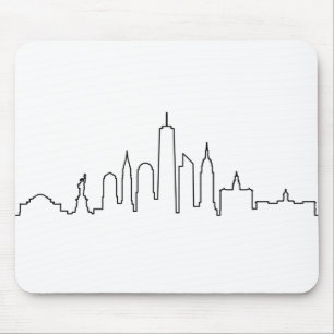 Mousepad NOVA YORK NYC Manhatten EUA City Skyline Silhouett