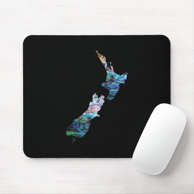 MOUSEPAD NOVA ZEALAND KIWI MAP SIMPLES PAUA (Com mouse)