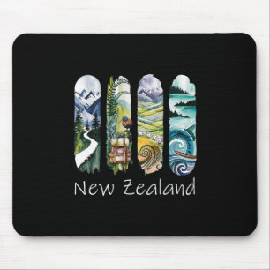 Mousepad Nova Zelândia Pincelada Kiwi Férias Lembrança Nova