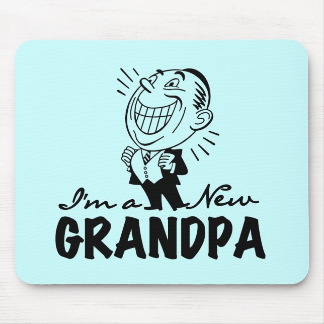 Mousepad Novas camisetas e presentes de avô sorridentes (Frente)