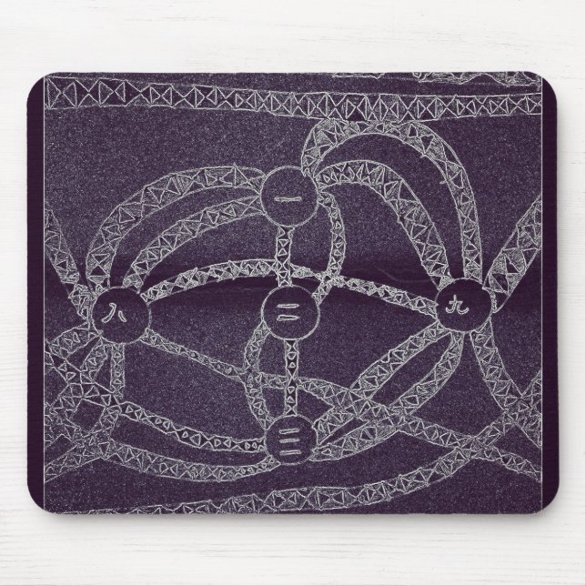 Mousepad Nove luas no mundo negro (Frente)