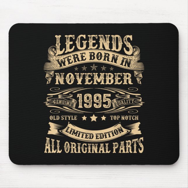 Mousepad November 1995 30 Year Old Bday For Men 30th Birthd (Frente)