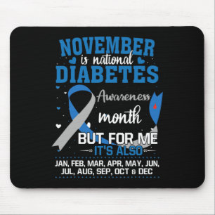 Mousepad Novembro é mês de consciência nacional sobre diabe