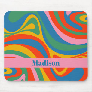 Mousepad Novo Abstrato de Coloração do Groove Retro Trippy