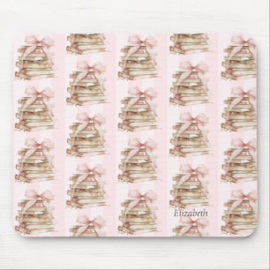 Mousepad Novo Capítulo Listras de Laço Rosa