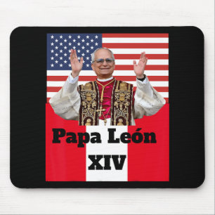 Mousepad Novo Católico Pe Leo Xiv Papa León Peru EUA Conexã