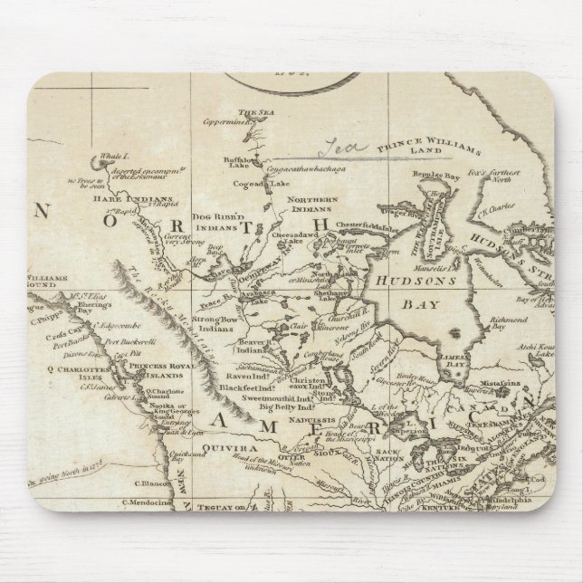 Mousepad Novo mapa da América do Norte (Frente)