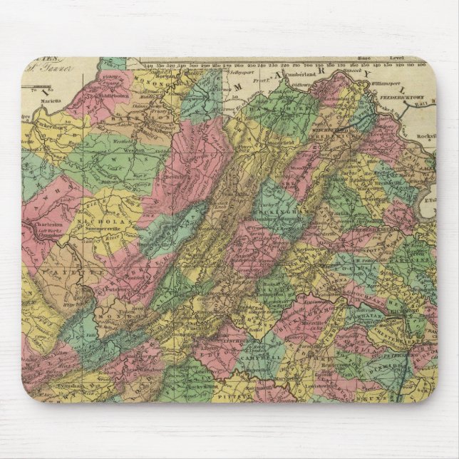 Mousepad Novo Mapa Da Virgínia 2 (Frente)