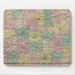 Mousepad Novo mapa de distrito de Indiana