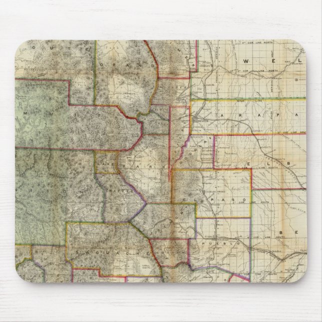 Mousepad Novo Mapa de Thayer do Estado do Colorado (Frente)