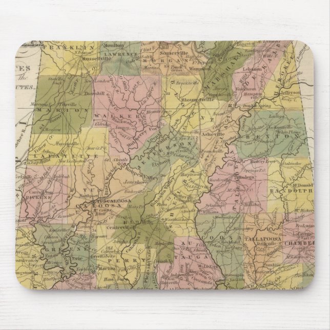 Mousepad Novo Mapa Do Alabama 2 (Frente)