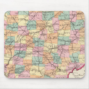 Mousepad Novo mapa do caminho de ferro do Estado de Ohio