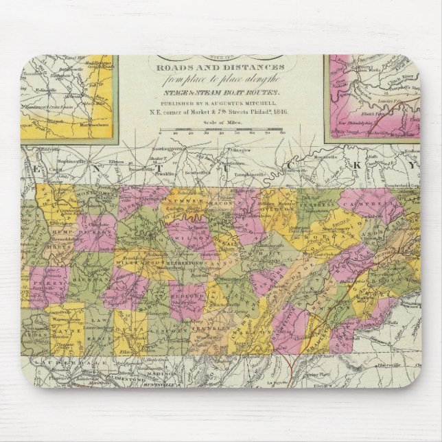 Mousepad Novo Mapa Do Tennessee (Frente)